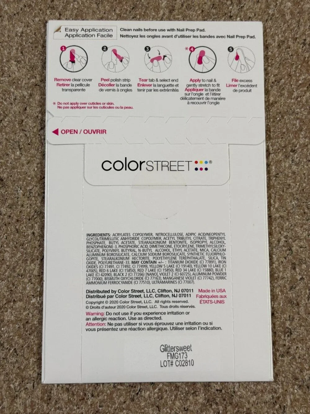 Color Street 100% Real Nail Polish Strips 5ct (16 long-lasting strips each) #2